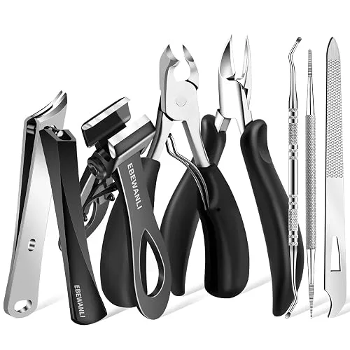 EBEWANLI Professional Nail Grooming Kit, Podiatrist Pedicure Kits Stainless Steel