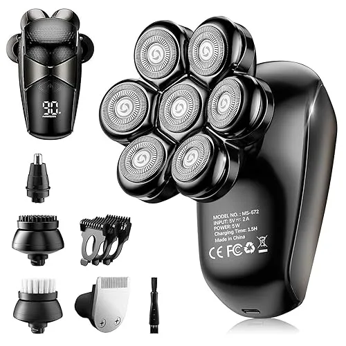 SHPAVVER Head Shavers for Bald Men: 5-in-1 Upgraded Electric Razor