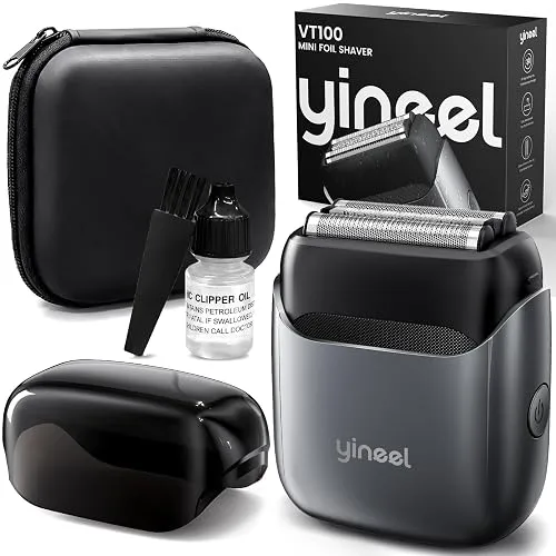 Yineel VT100 Electric Foil Shaver for Men, Pocket-Sized with Case,