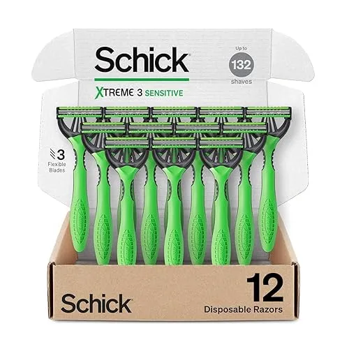 Schick Xtreme 3 Original Sensitive Disposable Razors for Men |