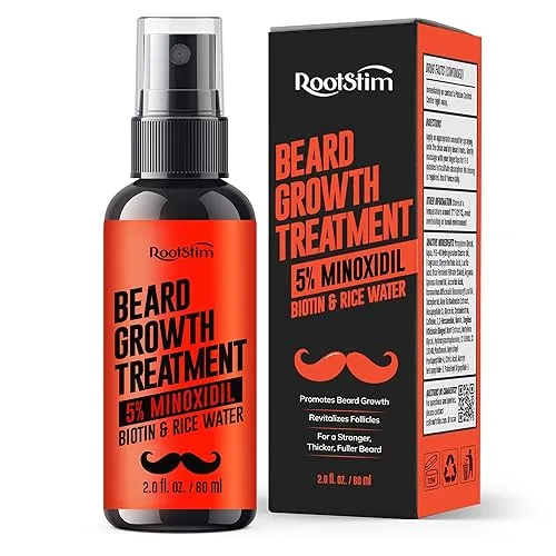 5% Minoxidil Beard Growth Serum for Men: Hair Regrowth Spray