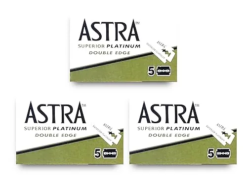Astra Superior Premium Platinum Double Edge Safety Razor Blades, 5