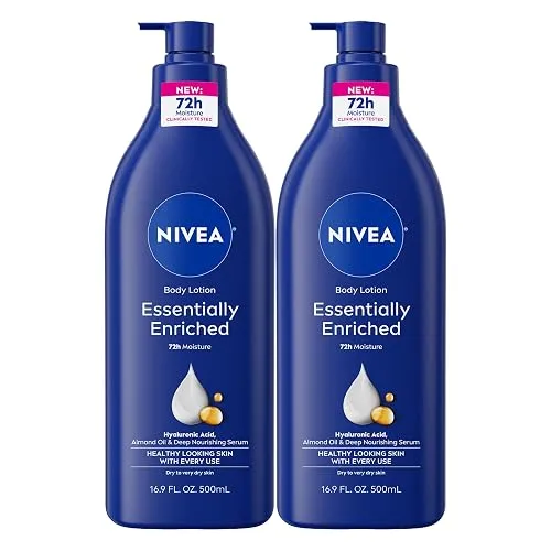 NIVEA Essentially Enriched Body Lotion, Value Pack, 2 x 16.9