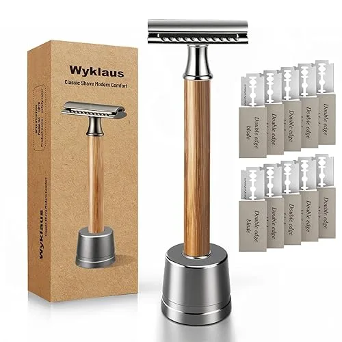Double Edge Safety Razor: Premium Metal Single Blade Face Razor
