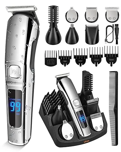 Ufree Beard Trimmer for Men, Waterproof Electric Razor Hair Trimmer,