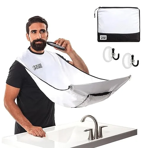 Beard King Beard Bib Apron - Shaving Set for Dad