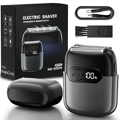 Electric Foil Shaver for Men, 3D Floating Blade Razor with