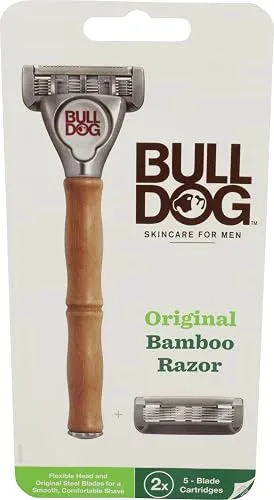Bulldog Mens Skincare and Grooming Original Bamboo Razors for Men