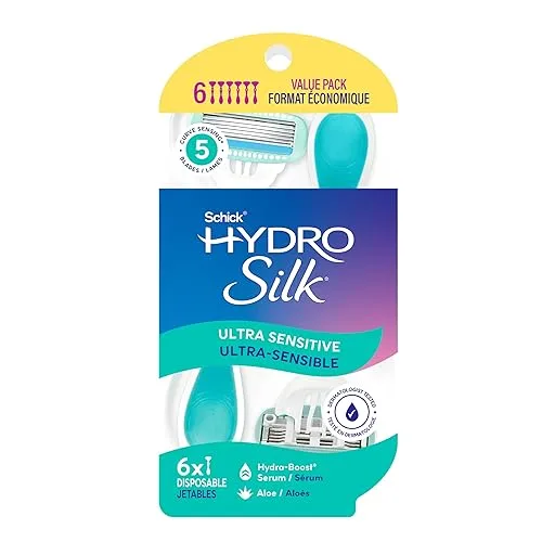 Schick Hydro Silk Sensitive Women's Disposable Razors, 3ct | 5-Blade