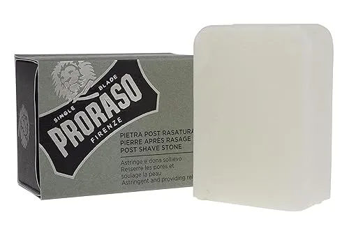 Proraso Post-Shave Stone, Natural Alum Block, 1 Count (Pack of