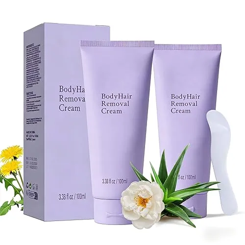 Hair Removal Cream for Women, Plant-Based Sensitive Skin Formula, Fast-Acting