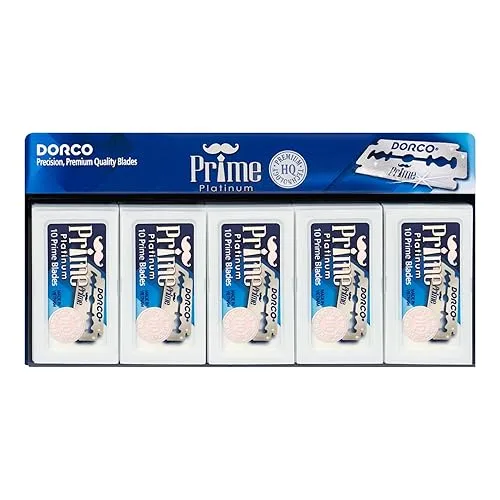 Dorco STP301 Prime Platinum Extra Double Edge Razor Blades 100