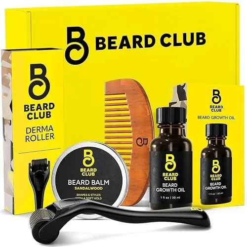 The Beard Club Beard Growth Kit - Derma Roller, Beard