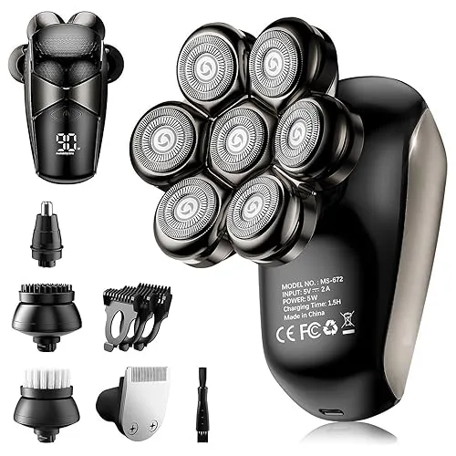 SHPAVVER Head Shavers for Bald Men: 5-in-1 Upgraded Electric Razor