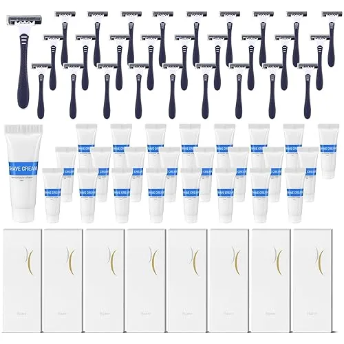 Hushee Shave Kit Bulk Travel Shaving Cream Disposable Twin Blade