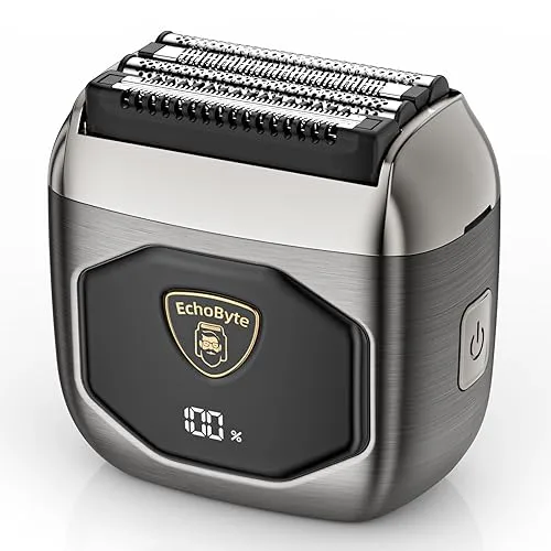 Full Metal Electric Foil Shaver for Men: 4 Floating Blades,