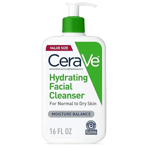 CeraVe Hydrating Facial Cleanser, Moisturizing Face Wash For Dry Skin,