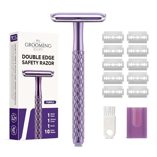 TGS Purple Single Blade Razor for Women with 10 Double