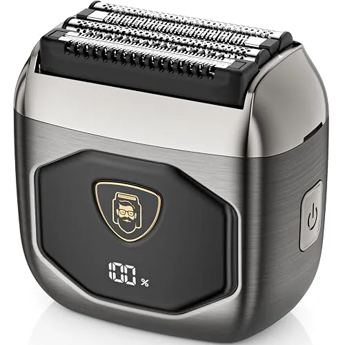 Electric Foil Shaver for Men: Full-Metal Body & 4 Floating