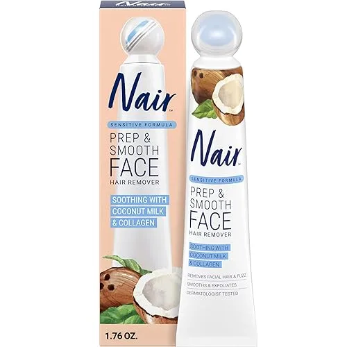 NAIR Exfoliating Facial Hair Removal Cream for Women - Smooth