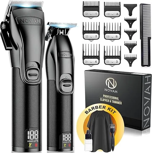Novah® Professional Hair Clippers for Men, Professional Barber Clippers and