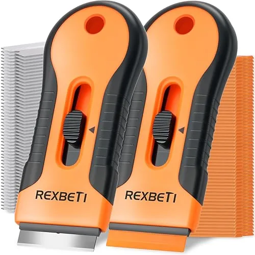 REXBETI Razor Blade Scraper Tool, Paint, Windows, Glass Stovetop Scraper