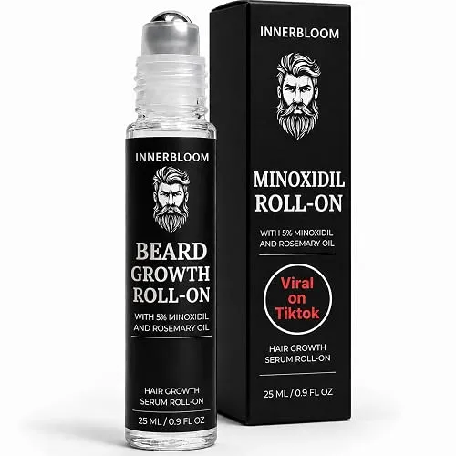 Innerbloom Minoxidil 5% Beard Growth Roll On with Rosemary Oil