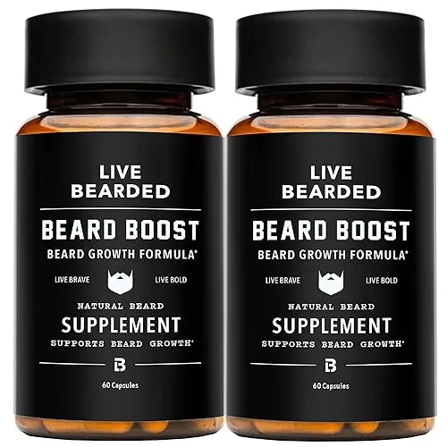 Live Bearded Beard Boost - Beard Growth Vitamins for Men