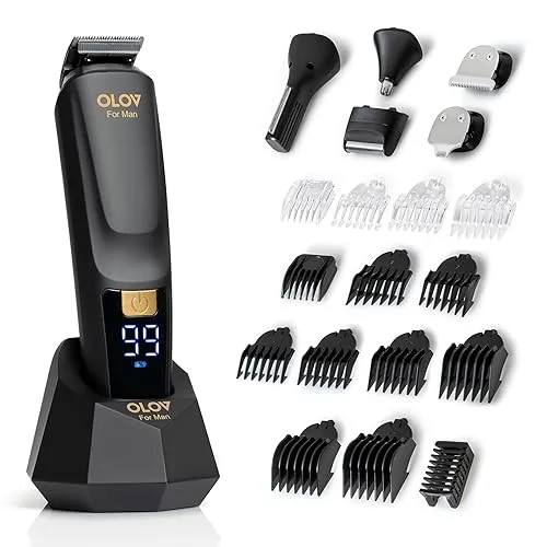 OLOV For Man Beard Trimmer, 21 Piece All-in-One Mens Grooming