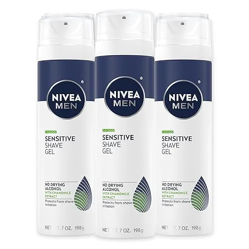 NIVEA MEN Sensitive Shave Gel with Vitamin E, Soothing Chamomile