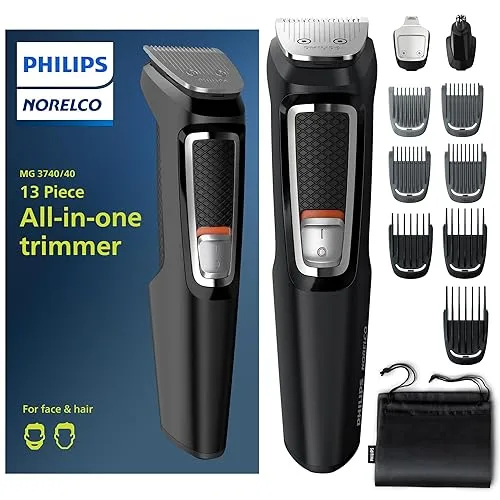 Philips Norelco Multi Groomer All-in-One Trimmer Series 3000-13 Piece Mens