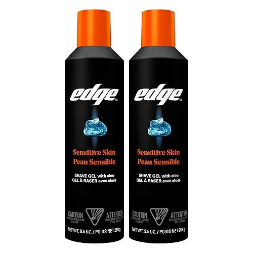 Edge Shaving Gel for Men, 9.5oz, 2 Pack Mens Shave