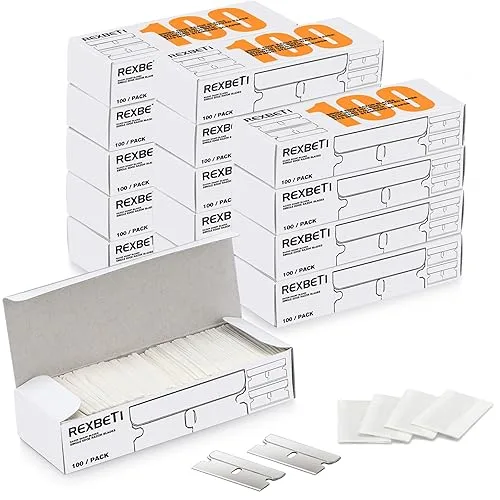 REXBETI 1400PCS Single Edge Razor Blades, Industrial Razor Blades for