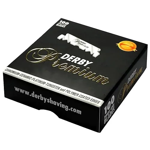 100 "Derby Premium" Single Edge Razor Blades for straight razor