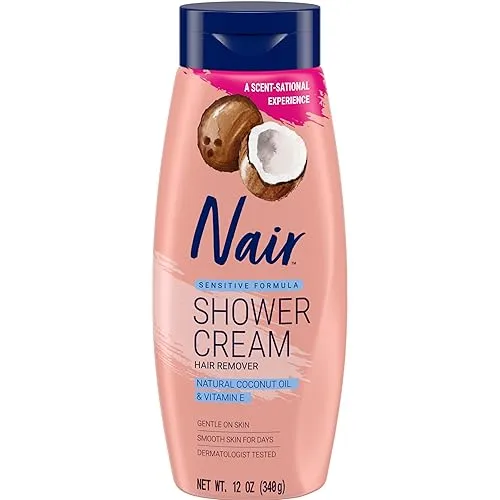 Nair Sensitive Shower Cream Hair Remover with Natural Coconut Oil