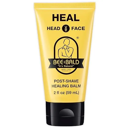 Bee Bald HEAL Aftershave for Men Healing Balm, Immediately Calms & Soothes Damaged Skin, Treats Bumps, Redness, Razor Burn & Other Shaving Irritations (2 Fl Oz)