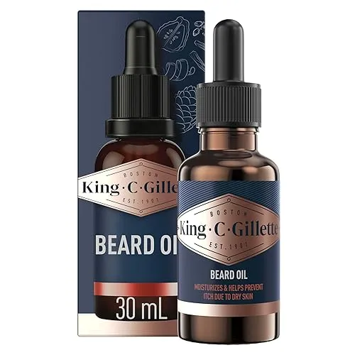 King C. Gillette Beard Oil for Men - Argan, Jojoba,