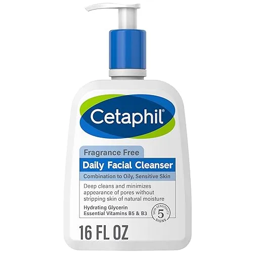 Cetaphil Face Wash, Daily Facial Cleanser for Sensitive, Combination to