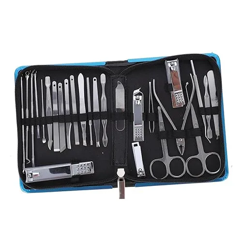 Baluue 26Pcs Manicure Nail Grooming Portable Nail Clippers Pedicure Trimming