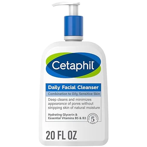 Cetaphil Face Wash, Daily Facial Cleanser for Sensitive, Combination to