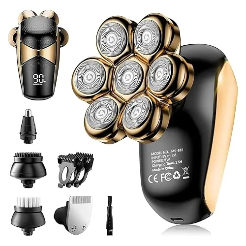 SHPAVVER Head Shavers for Bald Men: 5-in-1 Upgraded Electric Razor