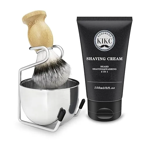 Kikc 5 in 1 Shaving Kit, Shaving Brush Kit for
