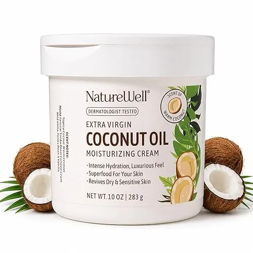 NATURE WELL Coconut Oil Moisturizing Cream for Dry Skin –