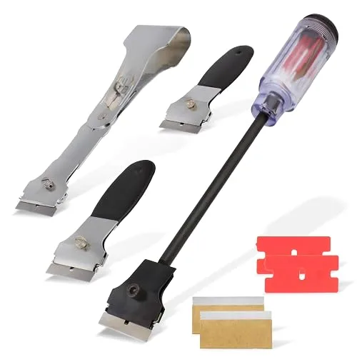 ABN Razor Blade Scraper 4-Piece Tool Set PLUS Replacement Blades