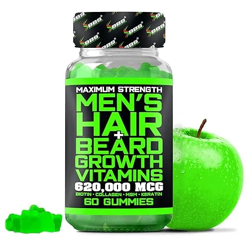 Best Beard Stuff Beard Growth Vitamins - Biotin Gummies for