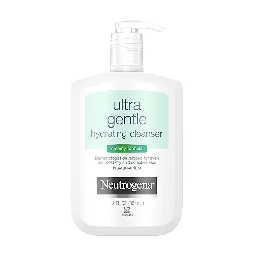 Neutrogena Ultra Gentle Hydrating Facial Cleanser, Non-Foaming Face Wash for