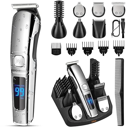 Ufree Beard Trimmer for Men, Waterproof Electric Razor for Nose,