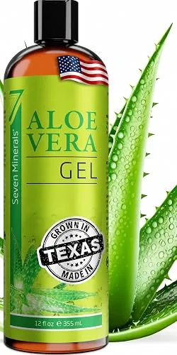 Seven Minerals Aloe Vera Gel with Freshly Cut Organic Aloe