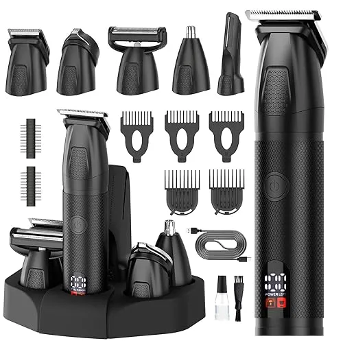 Bomxin Beard Trimmer for Men 6 in 1 Cordless Waterproof