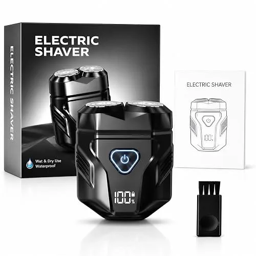 Portable Mini Dual-Head Electric Shaver for Men USB Rechargeable IPX7